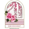 Laser-Grußkarten, Zur Hochzeit 2, 11,3cm x 16,1cm, naturweiß, inkl. Einleger & Umschläge, 10 Stück