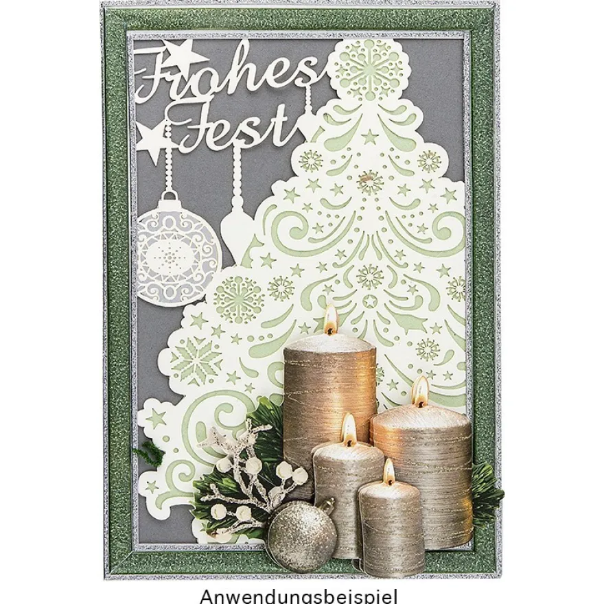 Laser-Grußkarte "Weihnachten 5", 12cm x 18cm, mit Einleger & Umschlag