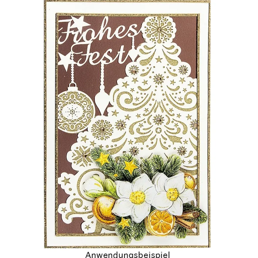 Laser-Grußkarte "Weihnachten 5", 12cm x 18cm, mit Einleger & Umschlag