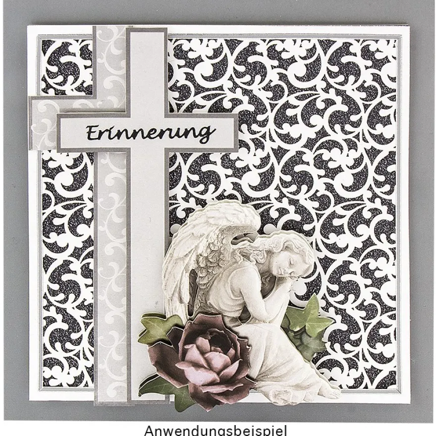 Laser-Kartenaufleger, Blumen 2, 14cm x 14cm, 4 versch. Designs, 5 Farbtöne, 20 Stück