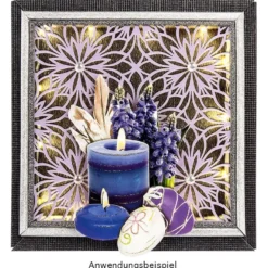 Laser-Kartenaufleger, Blumen 1, 14cm x 14cm, 4 versch. Designs, 5 Farbtöne, 20 Stück