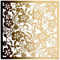 Laser-Kartenaufleger, Floral 1, 14cm x 14cm, 220 g/m², 5 Farben, 20 Stück
