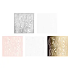 Laser-Kartenaufleger, Hintergrund, Holzmaserung, 14cm x 14cm, 220 g/m², 5 Farben, 20 Stück