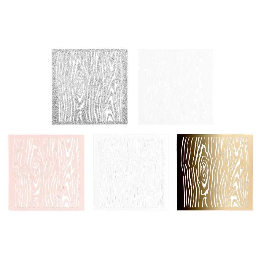 Laser-Kartenaufleger, Hintergrund, Holzmaserung, 14cm x 14cm, 220 g/m², 5 Farben, 20 Stück