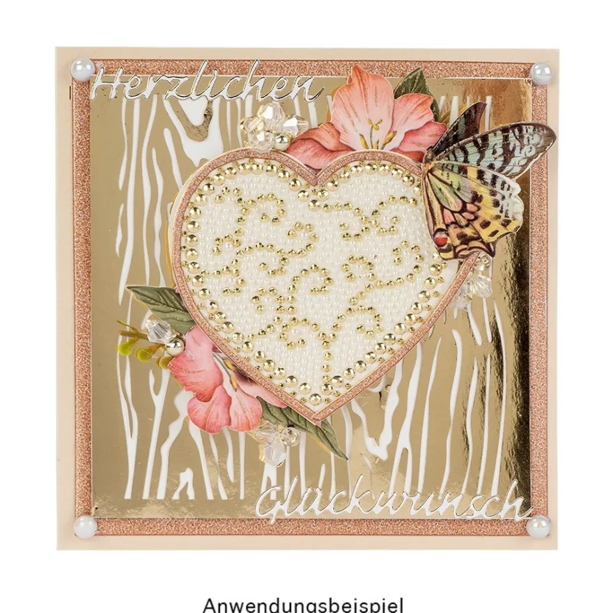Laser-Kartenaufleger, Hintergrund, Holzmaserung, 14cm x 14cm, 220 g/m², 5 Farben, 20 Stück