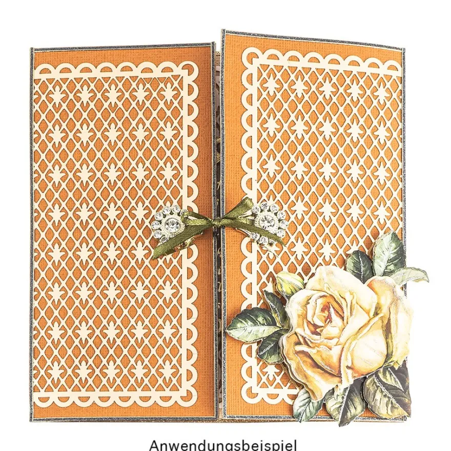 Laser-Kartenaufleger, Hintergrund, Französische Lilie, 14,8cm x 9,6cm, 220 g/m², 5 Farben, 20 Stück