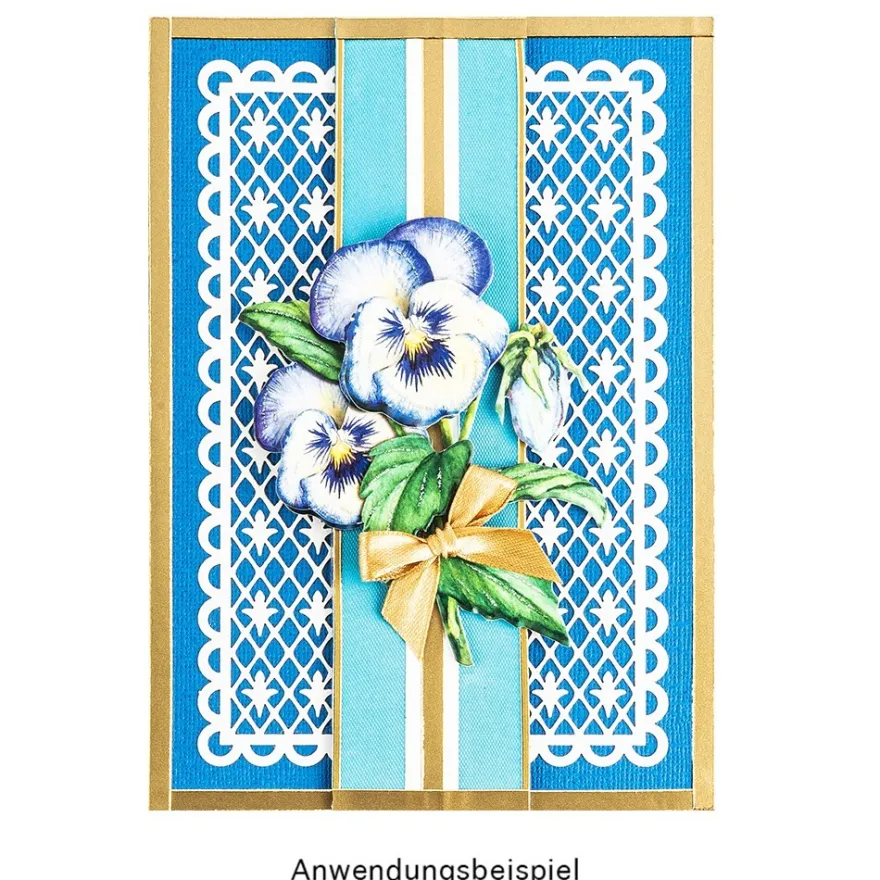 Laser-Kartenaufleger, Hintergrund, Französische Lilie, 14,8cm x 9,6cm, 220 g/m², 5 Farben, 20 Stück