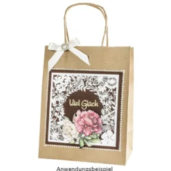 Laser-Kartenaufleger, Hintergrund, Blumenkranz, 14cm x 14cm, 220 g/m², 5 Farben, 20 Stück