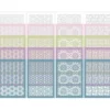 Laser-Kartenaufleger, Ornamentik 1, 14,8cm x 10,5cm, 4 versch. Designs, 5 Pastelltöne, 20 Stück