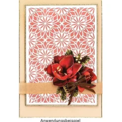 Laser-Kartenaufleger, Ornamentik 1, 14,8cm x 10,5cm, 4 versch. Designs, 5 Pastelltöne, 20 Stück