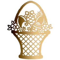 Laser-Kartenaufleger, Osterkorb, 13,8cm x 10,5cm, 220 g/m², 5 Farben, 20 Stück
