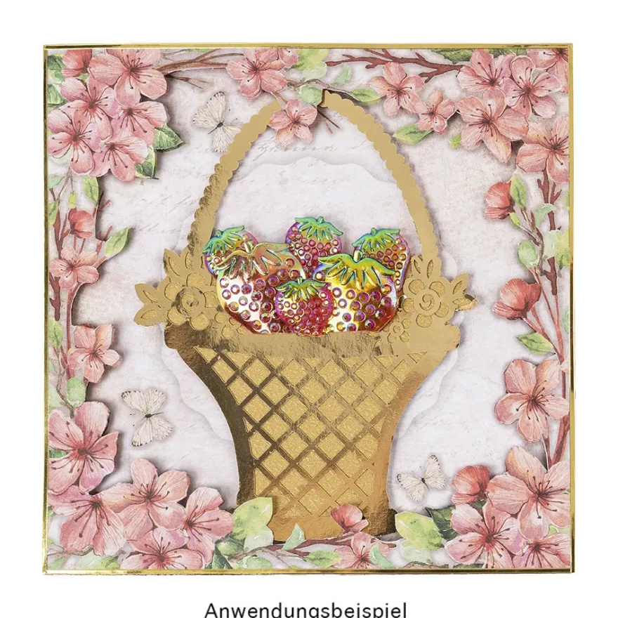 Laser-Kartenaufleger, Osterkorb, 13,8cm x 10,5cm, 220 g/m², 5 Farben, 20 Stück