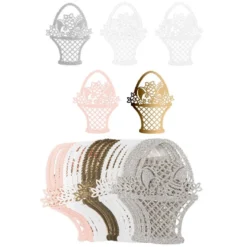 Laser-Kartenaufleger, Osterkorb, 13,8cm x 10,5cm, 220 g/m², 5 Farben, 20 Stück