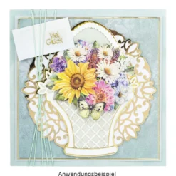Laser-Kartenaufleger, Osterkorb, 13,8cm x 10,5cm, 220 g/m², 5 Farben, 20 Stück
