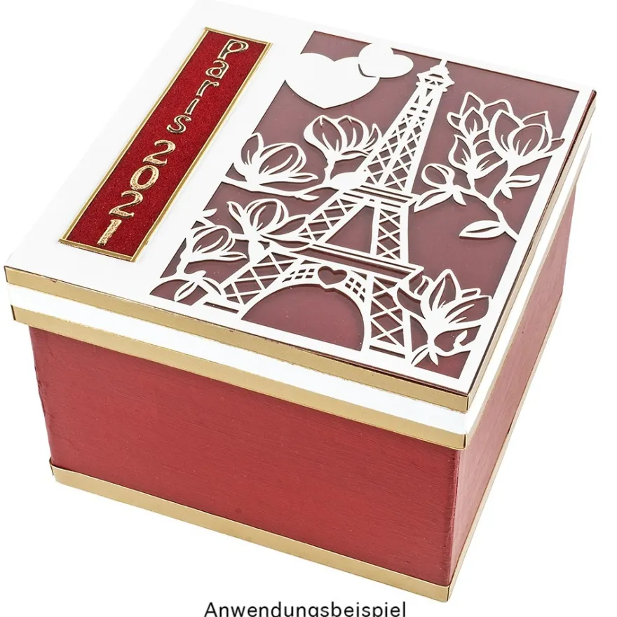 Laser-Kartenaufleger, Paris, 14cm x 14cm, 220 g/m², 5 Farben, 20 Stück