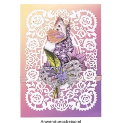 Laser-Kartenaufleger, Rahmen 1, 14,8cm x 10,2cm, 220 g/m², 5 Farben, 20 Stück