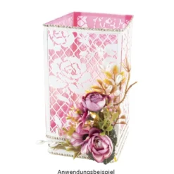 Laser-Kartenaufleger, Rosen 1, 14cm x 14cm, 220 g/m², 5 Farben, 20 Stück