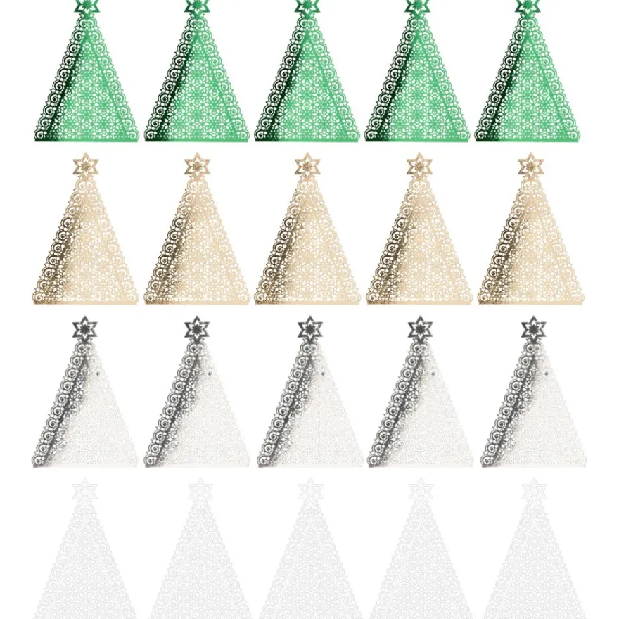 Laser-Kartenaufleger, Tannenbaum, 10,3cm x 14,8cm, 4 Farbtöne, 20 Stück