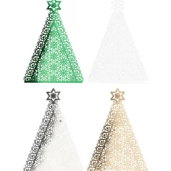 Laser-Kartenaufleger, Tannenbaum, 10,3cm x 14,8cm, 4 Farbtöne, 20 Stück