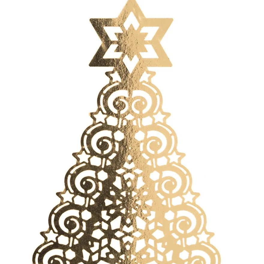 Laser-Kartenaufleger, Tannenbaum, 10,3cm x 14,8cm, 4 Farbtöne, 20 Stück