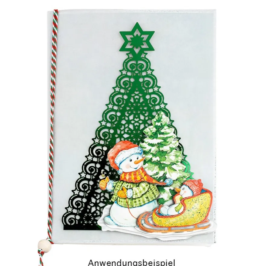 Laser-Kartenaufleger, Tannenbaum, 10,3cm x 14,8cm, 4 Farbtöne, 20 Stück