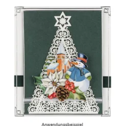 Laser-Kartenaufleger, Tannenbaum, 10,3cm x 14,8cm, 4 Farbtöne, 20 Stück