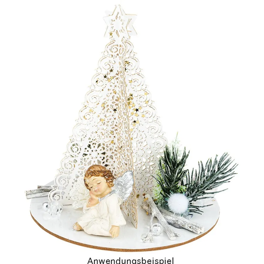 Laser-Kartenaufleger, Tannenbaum, 10,3cm x 14,8cm, 4 Farbtöne, 20 Stück