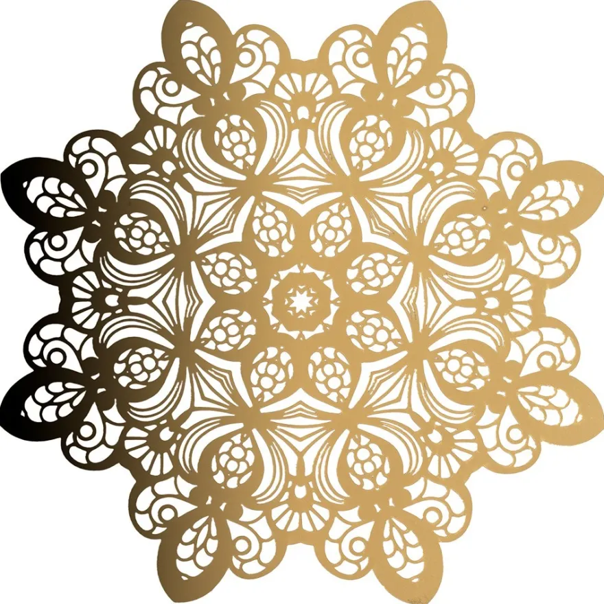 Laser-Kartenaufleger, Zierdeckchen, Ornament 21, Ø 14cm, 220 g/m², 5 Farbtöne, 20 Stück