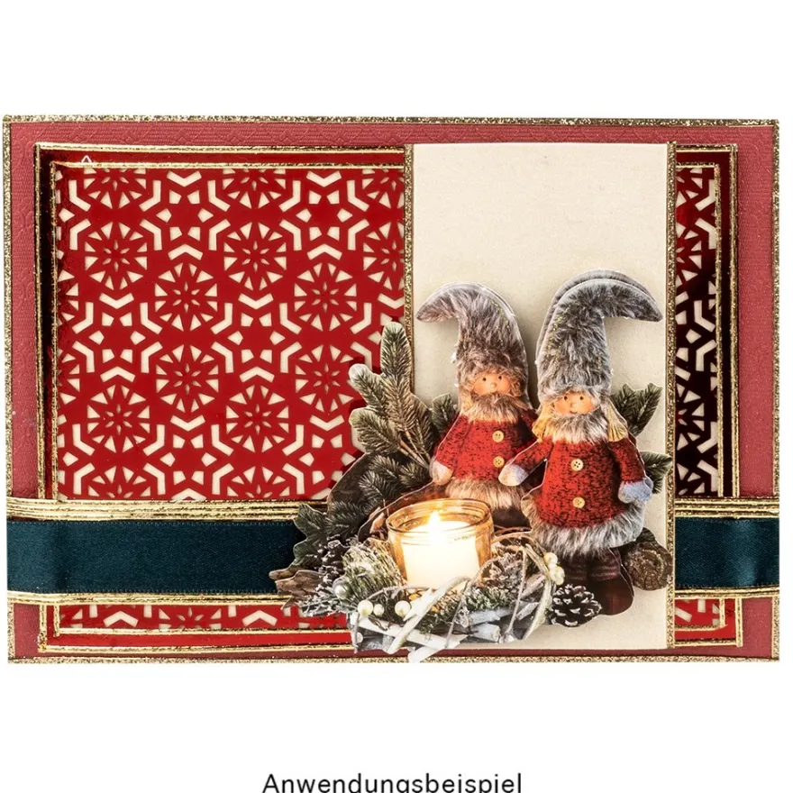Laser-Kartenaufleger, Zierdeckchen Sterne, 14,8cm x 10,5cm, 4 Farbtöne, 20 Stück