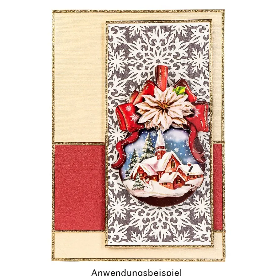 Laser-Kartenaufleger, Zierdeckchen Eiskristalle 1, 14,8cm x 10,5cm, 4 Farbtöne, 20 Stück