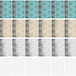 Laser-Kartenaufleger, Zierdeckchen Eiskristalle 1, 14,8cm x 10,5cm, 4 Farbtöne, 20 Stück