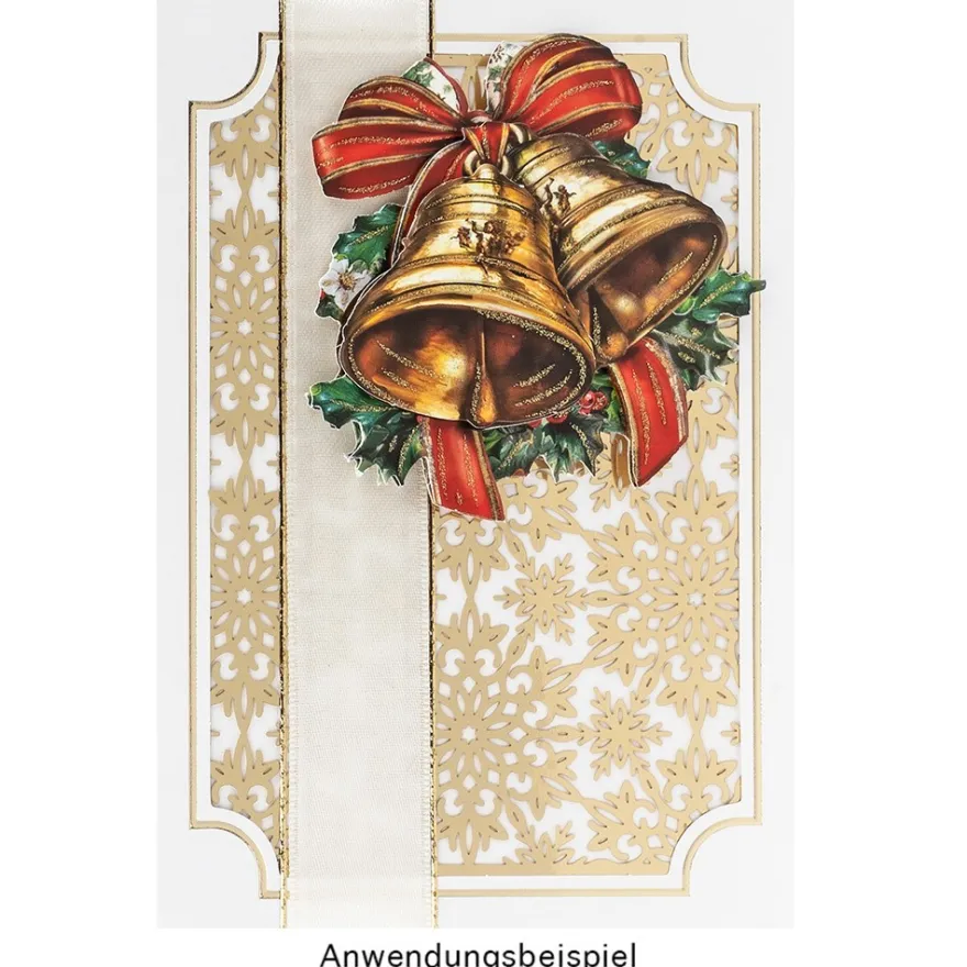 Laser-Kartenaufleger, Zierdeckchen Eiskristalle 1, 14,8cm x 10,5cm, 4 Farbtöne, 20 Stück