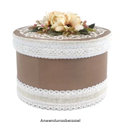 Laser-Kartenaufleger, Zierdeckchen, Ornament 2, Ø 14cm, 220 g/m², 5 Farben, 20 Stück