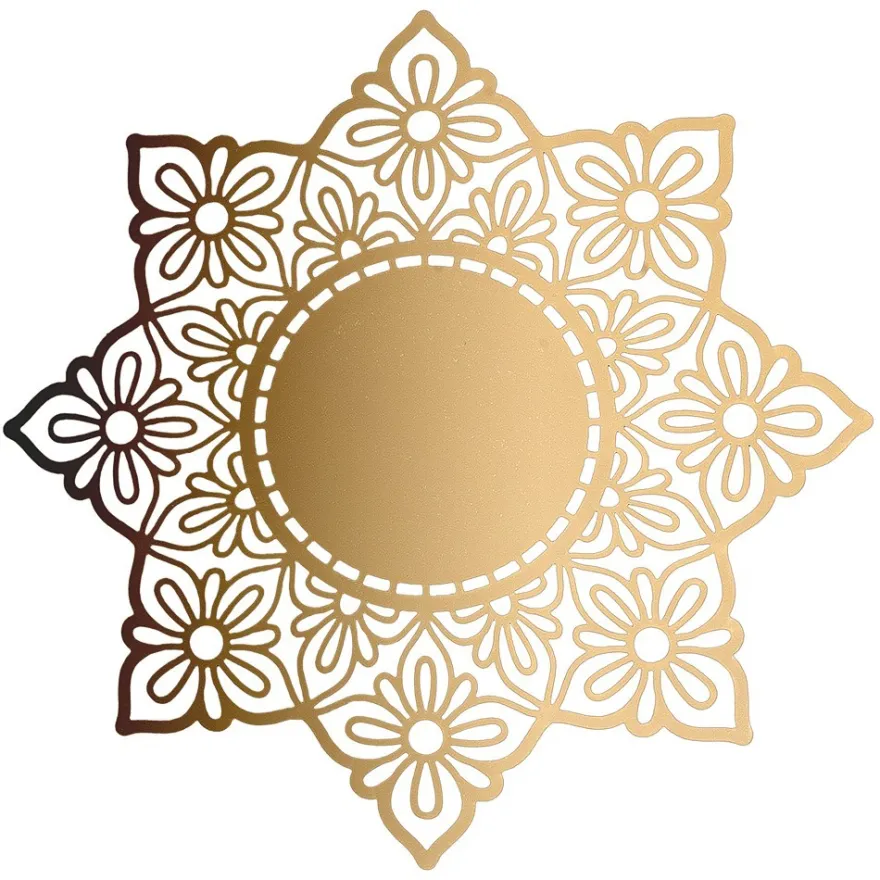 Laser-Kartenaufleger, Zierdeckchen, Ornament 3, Ø 14cm, 220 g/m², 5 Farben, 20 Stück