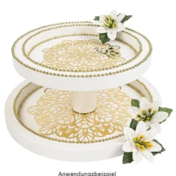 Laser-Kartenaufleger, Zierdeckchen, Ornament 5, Ø 14cm, 220 g/m², 5 Farben, 20 Stück