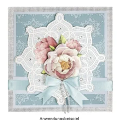 Laser-Kartenaufleger, Zierdeckchen, Ornament 4, Ø 14cm, 220 g/m², 5 Farben, 20 Stück