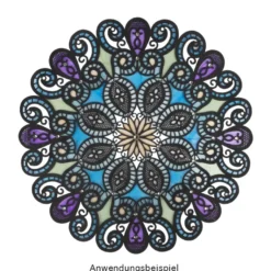 Laser-Kartenaufleger, Zierdeckchen, Ornament 22, Ø 14cm, 220 g/m², 5 Farbtöne, 20 Stück