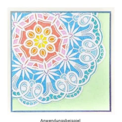 Laser-Kartenaufleger, Zierdeckchen, Ornament 16, Ø 14cm, 220 g/m², 5 Farbtöne, 20 Stück