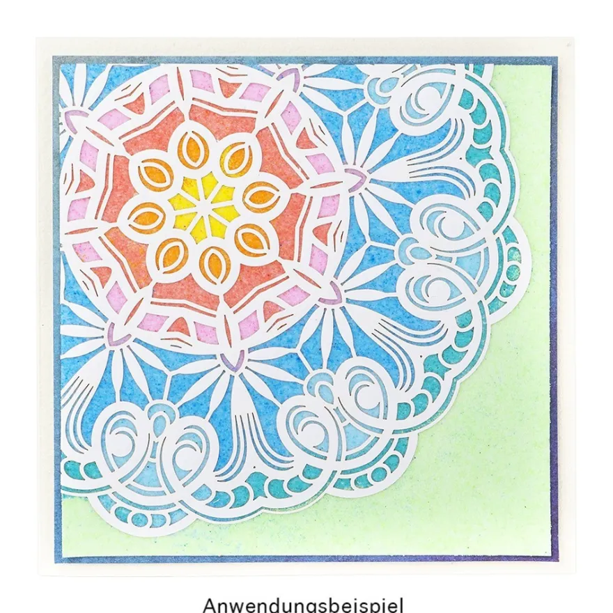 Laser-Kartenaufleger, Zierdeckchen, Ornament 16, Ø 14cm, 220 g/m², 5 Farbtöne, 20 Stück