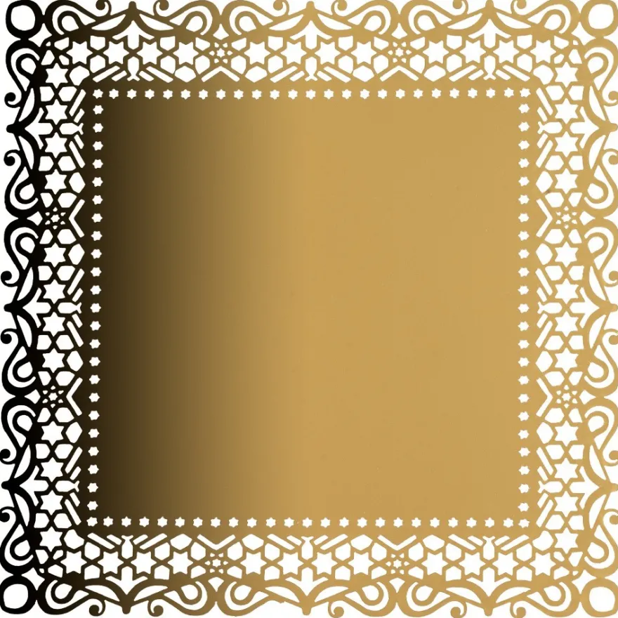 Laser-Kartenaufleger, Zierdeckchen, Ornament 13, 14cm x 14cm, 220 g/m², 5 Farbtöne, 20 Stück