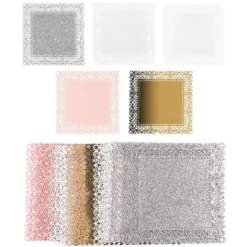 Laser-Kartenaufleger, Zierdeckchen, Ornament 13, 14cm x 14cm, 220 g/m², 5 Farbtöne, 20 Stück