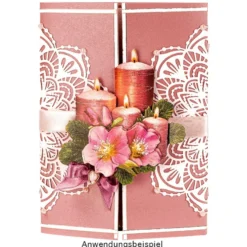 Laser-Kartenaufleger, Zierdeckchen, Ornament 23, Ø 14cm, 220 g/m², 5 Farbtöne, 20 Stück