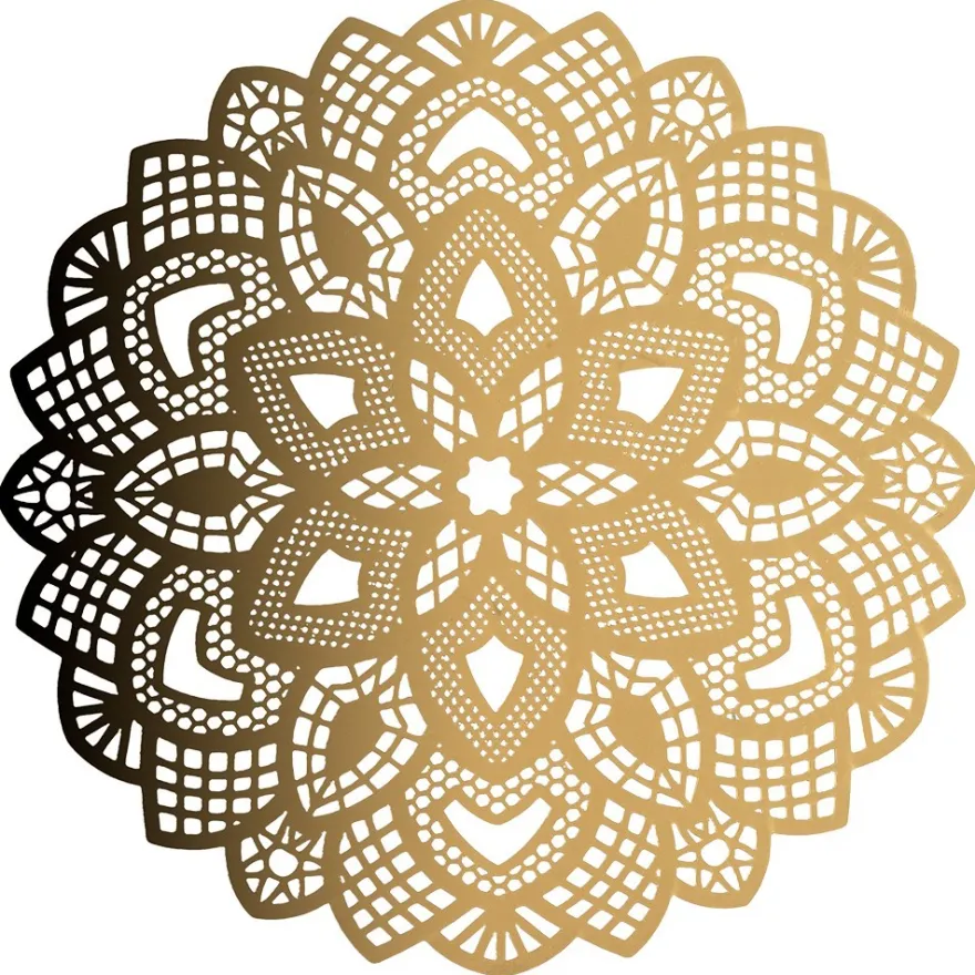 Laser-Kartenaufleger, Zierdeckchen, Ornament 15, Ø 14cm, 220 g/m², 5 Farbtöne, 20 Stück