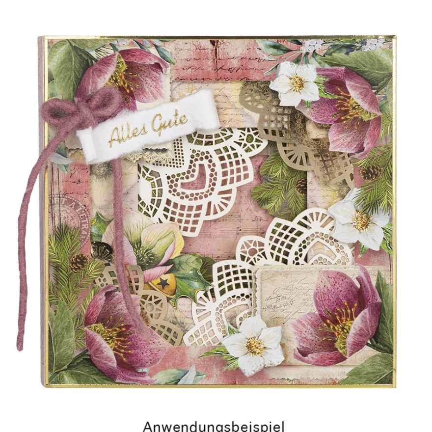Laser-Kartenaufleger, Zierdeckchen, Ornament 15, Ø 14cm, 220 g/m², 5 Farbtöne, 20 Stück