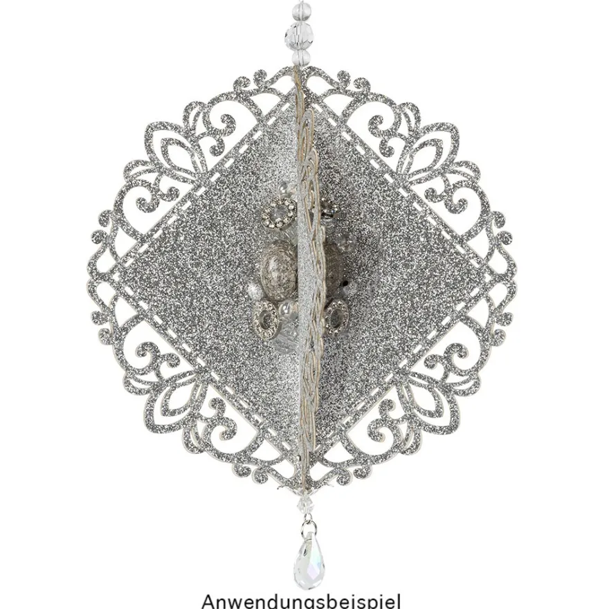 Laser-Kartenaufleger, Zierdeckchen, Ornament 18, Ø 14cm, 220 g/m², 5 Farbtöne, 20 Stück