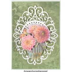 Laser-Kartenaufleger, Zierdeckchen, Ornament 9, 13,2cm x 10,4cm, 220 g/m², 5 Farbtöne, 20 Stück