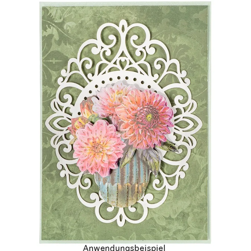 Laser-Kartenaufleger, Zierdeckchen, Ornament 9, 13,2cm x 10,4cm, 220 g/m², 5 Farbtöne, 20 Stück