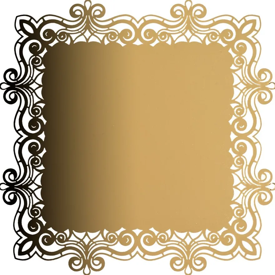 Laser-Kartenaufleger, Zierdeckchen, Ornament 12, 14cm x 14cm, 220 g/m², 5 Farbtöne, 20 Stück