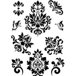 Laser-Kunststoff-Schablone, DIN A4, Ornamente 3