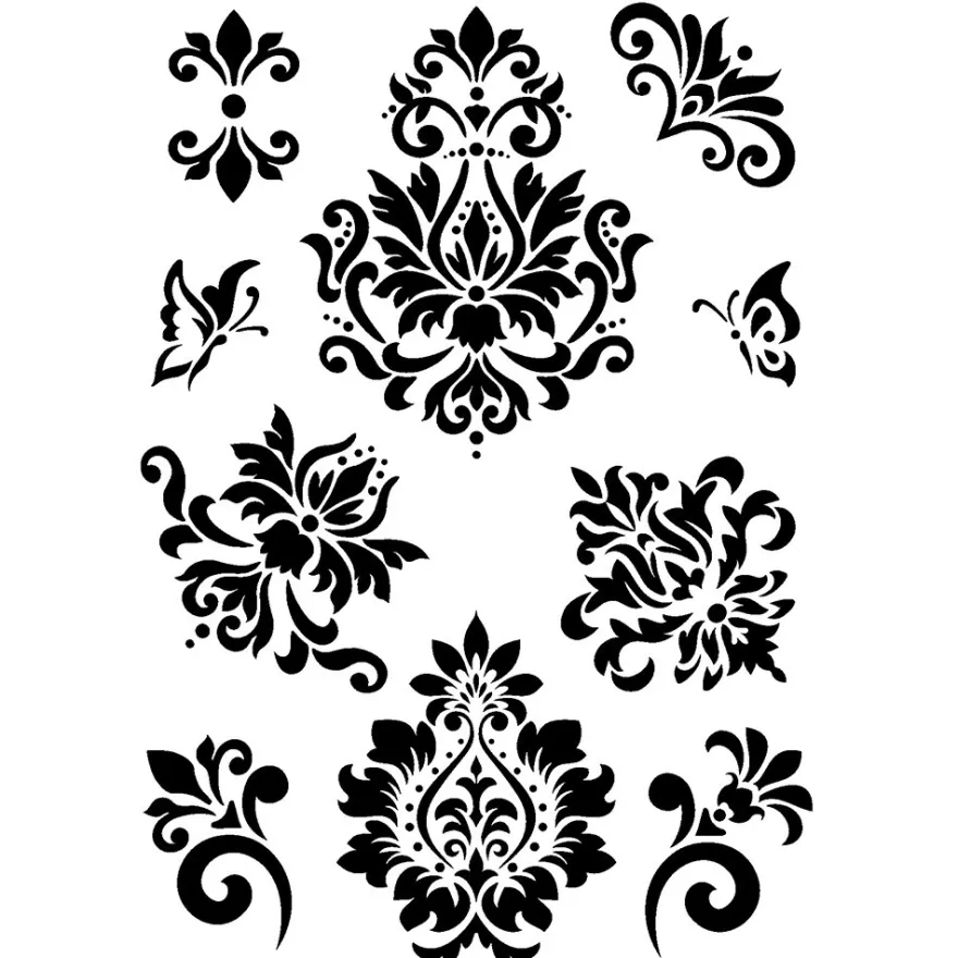 Laser-Kunststoff-Schablone, DIN A4, Ornamente 3
